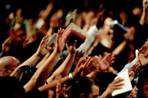 Christians worshipping